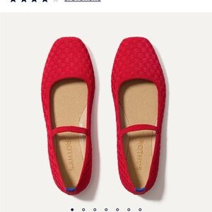 Rothy's Red Grip Basketweave Flats